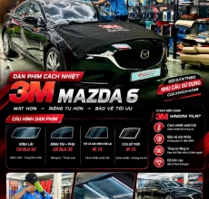 Dán Phim Cách Nhiệt 3M Cho Mazda 6 – Cấu Hình CR BLK 50/35 & IR 15
