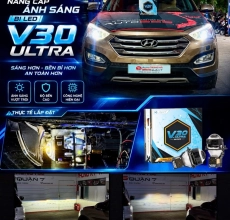 Độ Đèn X-LIGHT V30 ULTRA Cho Hyundai SantaFe – Nâng Cấp Ánh Sáng