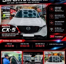 Dán Phim Cách Nhiệt 3M Crystalline Cho Mazda CX-5 – Cấu Hình CR BLK 50/35/15