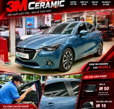 Dán Phim Cách Nhiệt 3M Ceramic IR Cho Mazda 2 – Cấu Hình IR 50 & IR 15