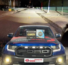 Ford Ranger Raptor lên combo ánh sáng bi led Xlight V30 Ultra và bi gầm GTR G1 Turbo