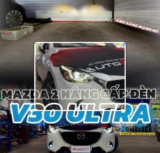 MAZDA 2 NÂNG CẤP CẶP ĐÈN BI LED V30 ULTRA