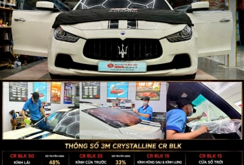 Dán Phim Cách Nhiệt 3M Crystalline CR BLK Cho Maserati Ghibli