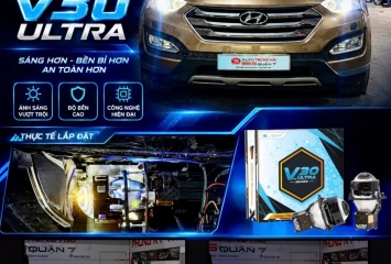 Độ Đèn X-LIGHT V30 ULTRA Cho Hyundai SantaFe – Nâng Cấp Ánh Sáng