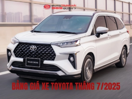 Bảng giá xe Toyota mới nhất tháng 7/2025